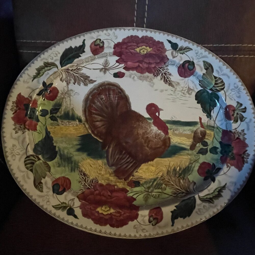 Vintage Wedgewood Oval Turkey Platter